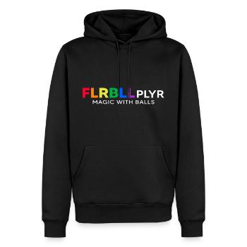 Floorball floorball « Floorball player » unihoc - Sweat à capuche Premium bio Homme - noir - Devant - Nico (187cm)