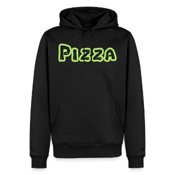 Pizza Turtles Style - Männer Premium Bio Hoodie - Schwarz - Vorne - Nico (187cm)