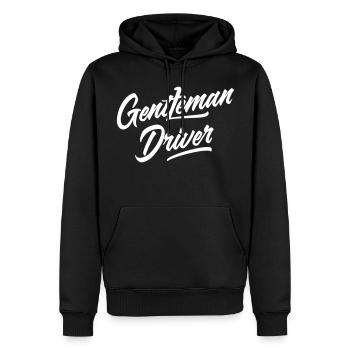 Gentleman Driver - Sweat à capuche Premium bio Homme - noir - Devant - Nico (187cm)