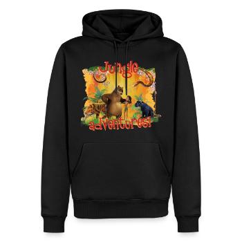 Das Dschungelbuch Dschungel Abenteuer - Männer Premium Bio Hoodie - Schwarz - Vorne - Nico (187cm)