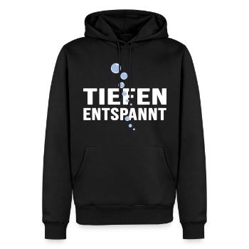 Taucher tauchen tiefenentspannt apnoe Tauchschule - Männer Premium Bio Hoodie - Schwarz - Vorne - Nico (187cm)
