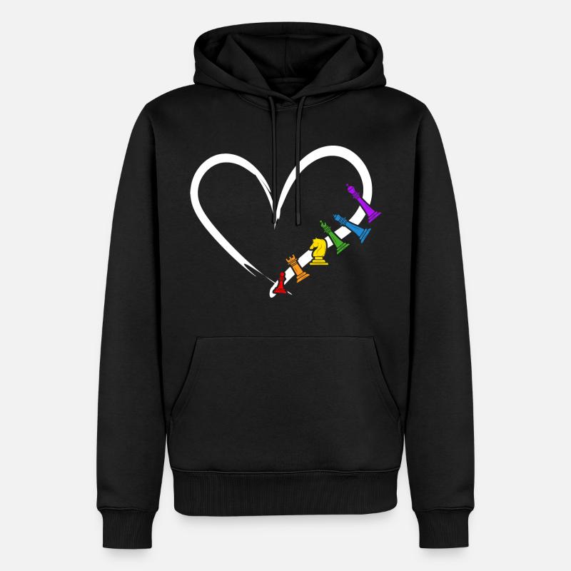 Échec et mat Joueur d’échecs - Sweat à capuche Premium bio Homme - noir