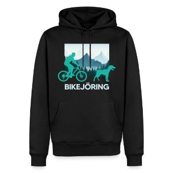 bikejöring radfahren mit hund zughundesport - Männer Premium Bio Hoodie - Schwarz - Vorne - Nico (187cm)