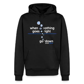 Taucher Oxygen Apnoe Tauchen Tauchzeit - Männer Premium Bio Hoodie - Schwarz - Vorne - Nico (187cm)