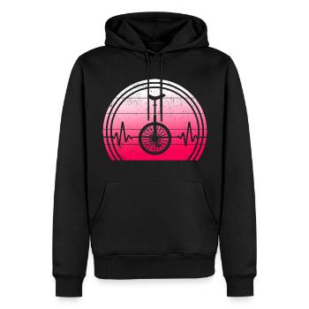 Einradfahren Einrad Einradartist Unicyclefun - Männer Premium Bio Hoodie - Schwarz - Vorne - Nico (187cm)