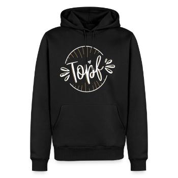 PAAR - TOPF / Topf & Deckel Duo - Männer Premium Bio Hoodie - Schwarz - Vorne - Nico (187cm)