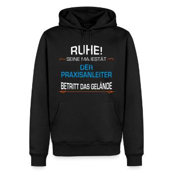 Praxisanleiter Beruf - Männer Premium Bio Hoodie - Schwarz - Vorne - Nico (187cm)