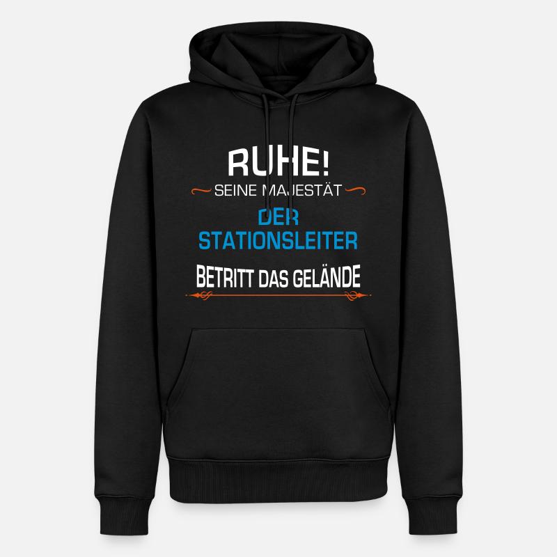Stationsleiter Beruf - Männer Premium Bio Hoodie - Schwarz