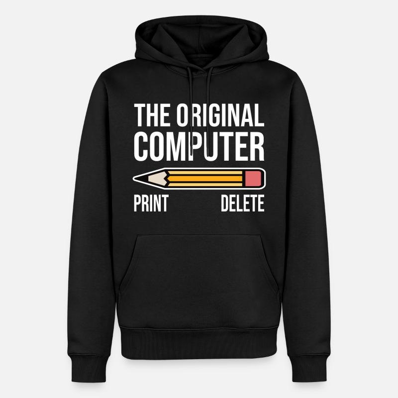 The Original Computer - Männer Premium Bio Hoodie - Schwarz