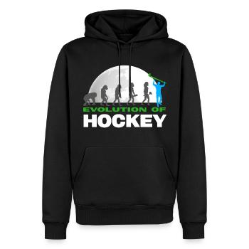 hockey hockey sur gazon-évolution hockey sur gazonhockey - Sweat à capuche Premium bio Homme - noir - Devant - Nico (187cm)