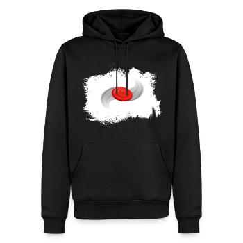 discgolf frisbee frisbee disc - Men’s Premium Organic Hoodie - black - Front - Nico (187cm)