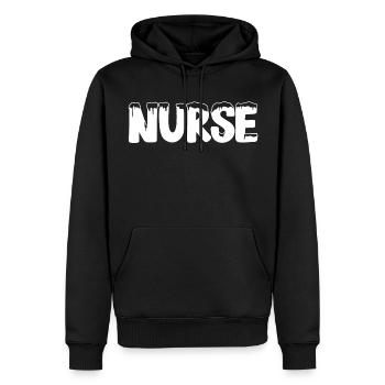 Text Eis Weihnachten Kostüm Krankenschwester - Männer Premium Bio Hoodie - Schwarz - Vorne - Nico (187cm)