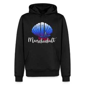 meer meerweh moin moin meerjungfrau küstenkind - Männer Premium Bio Hoodie - Schwarz - Vorne - Nico (187cm)