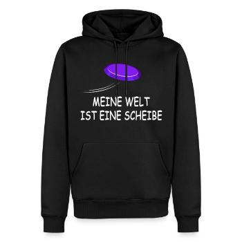Disc golfeur Frisbee Ultimate-Frisbee Frisbee - Sweat à capuche Premium bio Homme - noir - Devant - Nico (187cm)