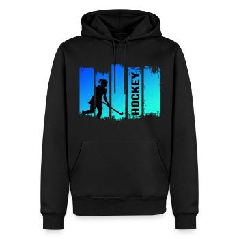 Feldhockey Hockey-girl Hockeyqueen Hockeysport - Männer Premium Bio Hoodie - Schwarz - Vorne - Nico (187cm)