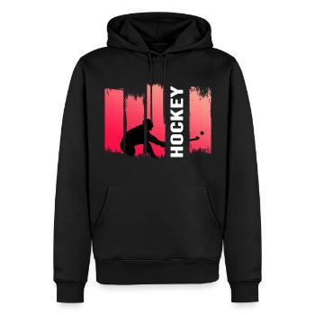 Hockeylegende Feldhockey Hockey Hockeysport - Männer Premium Bio Hoodie - Schwarz - Vorne - Nico (187cm)