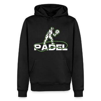 Padel Padel Tennis Padel Joueur de Tennis Padel Star - Sweat à capuche Premium bio Homme - noir - Devant - Nico (187cm)