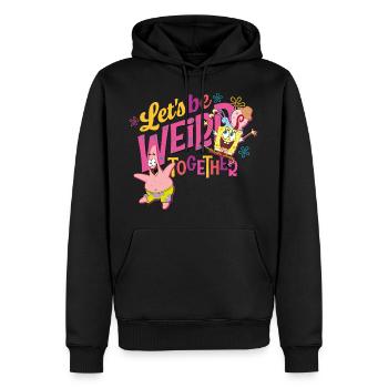 Bob l'Éponge Spongebob Patrick Gary Amitié - Sweat à capuche Premium bio Homme - noir - Devant - Nico (187cm)