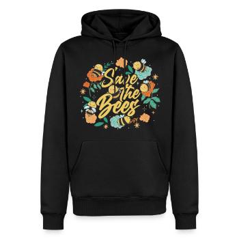 Save the Bees Beekeeper sweet bee and bees - Men’s Premium Organic Hoodie - black - Front - Nico (187cm)