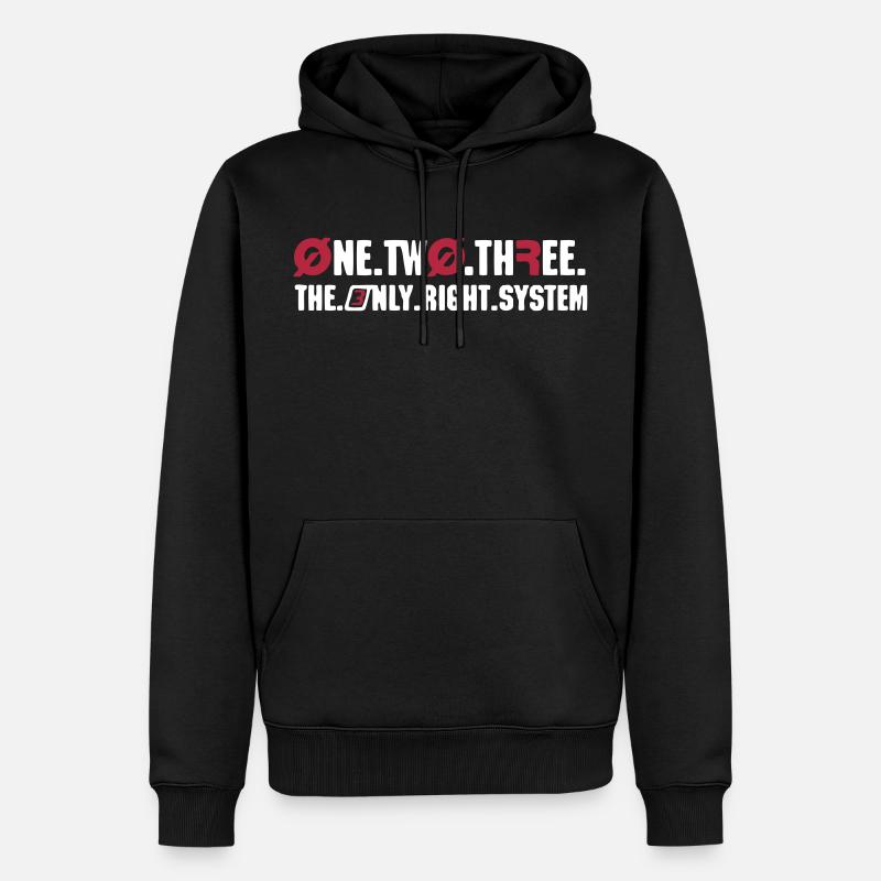 Right System - Männer Premium Bio Hoodie - Schwarz
