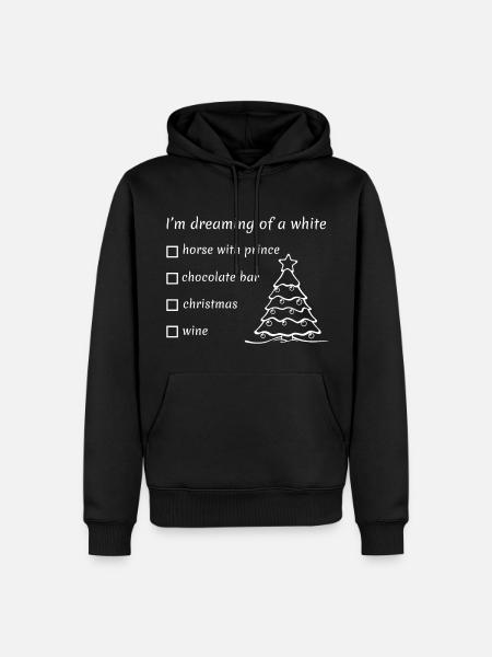Juletrøje med humor - Herre Premium økologisk hoodie - sort