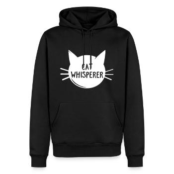Cat Whisperer - Men’s Premium Organic Hoodie - black - Front - Nico (187cm)
