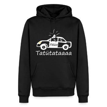 Tobi´s Polizeiauto Tatütataaa - Männer Premium Bio Hoodie - Schwarz - Vorne - Nico (187cm)