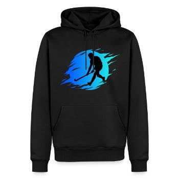 Hockey sur gazon Articles pour les amateurs de hockey Terrain de hockey Hockey - Sweat à capuche Premium bio Homme - noir - Devant - Nico (187cm)