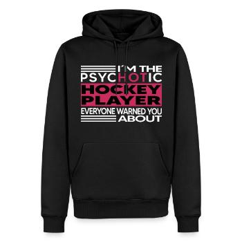 hockey hockey sur gazon joueur de hockey sur gazon - Sweat à capuche Premium bio Homme - noir - Devant - Nico (187cm)