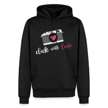 fotograf fotografieren fotokamera spiegelreflex - Männer Premium Bio Hoodie - Schwarz - Vorne - Nico (187cm)