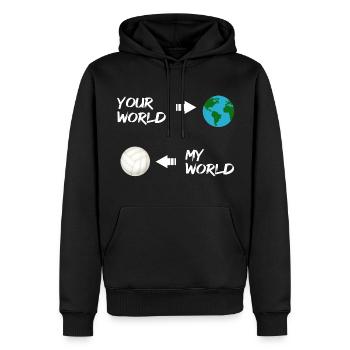 volleyball volleyballer volleyballworld - Männer Premium Bio Hoodie - Schwarz - Vorne - Nico (187cm)
