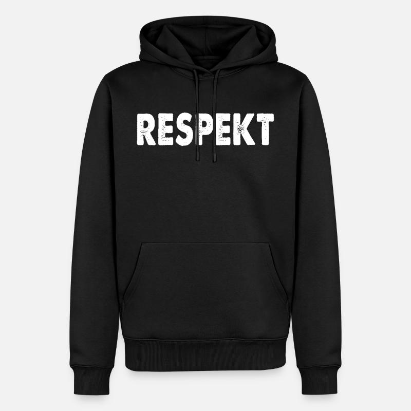 Respekt - Männer Premium Bio Hoodie - Schwarz