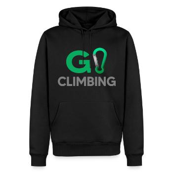 Alpinist Bergsteiger alpin klettern Klettergarten - Männer Premium Bio Hoodie - Schwarz - Vorne - Nico (187cm)