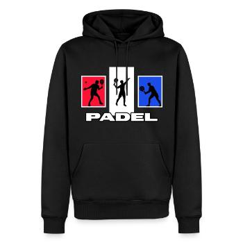 padeltennis padel paddle - Männer Premium Bio Hoodie - Schwarz - Vorne - Nico (187cm)