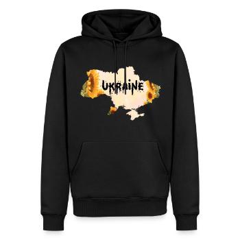 ukraine kiev slava ukraini tournesol zelenskyi - Sweat à capuche Premium bio Homme - noir - Devant - Nico (187cm)