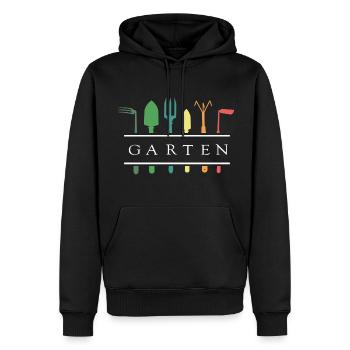 gärtner bunter schrebergarten gartenarbeit garten - Männer Premium Bio Hoodie - Schwarz - Vorne - Nico (187cm)