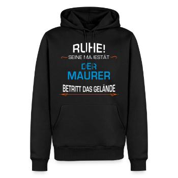 Maurer Beruf - Männer Premium Bio Hoodie - Schwarz - Vorne - Nico (187cm)