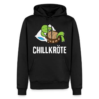 Sweet chill toad turtle relax relax - Men’s Premium Organic Hoodie - black - Front - Nico (187cm)