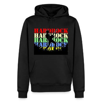 Hardrock Rock - Männer Premium Bio Hoodie - Schwarz - Vorne - Nico (187cm)