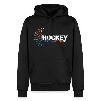 hockey feldhockey hockeysport fieldhockey - Männer Premium Bio Hoodie - Schwarz - Vorne - Nico (187cm)