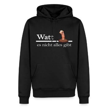 wattwandern wattwurm moin moin nordsee - Sweat à capuche Premium bio Homme - noir - Devant - Nico (187cm)