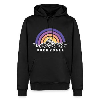 Hochvogel Berg Allgäu Bavière Randonnée Souvenir - Sweat à capuche Premium bio Homme - noir - Devant - Nico (187cm)
