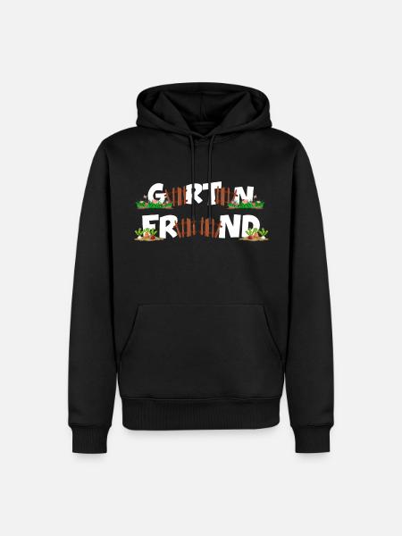 gartenfreund schrebergarten erntezeit gartenarbeit - Männer Premium Bio Hoodie - Schwarz