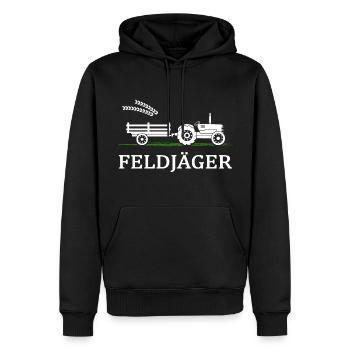 Tracteur Feldjäger Village Child Farm Country Egg - Sweat à capuche Premium bio Homme - noir - Devant - Nico (187cm)