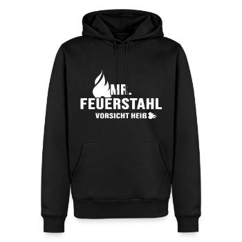Feuerstahl Wild Bushcraft Outdoor Survival Jungle - Männer Premium Bio Hoodie - Schwarz - Vorne - Nico (187cm)