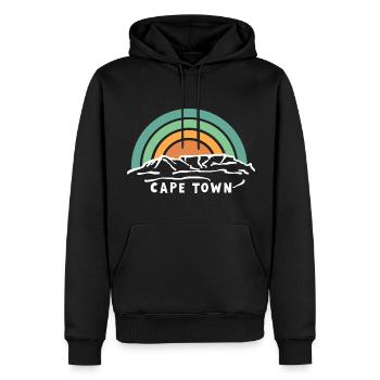 Le Cap Le Cap Table Mountain Afrique du Sud Souvenir - Sweat à capuche Premium bio Homme - noir - Devant - Nico (187cm)
