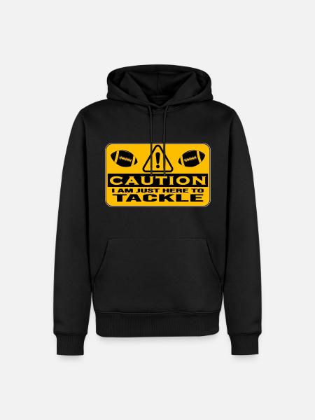 american football tackle quarterback endzone - Men’s Premium Organic Hoodie - black