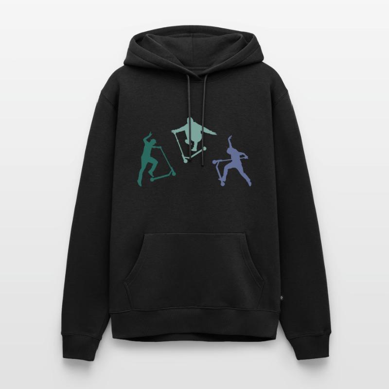 scooter roller e-scooter stuntscooter skatepark Sweat à capuche Premium bio Homme