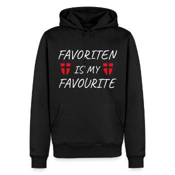 Wien Favoriten Spruch für Wiener im 10. Bezirk - Männer Premium Bio Hoodie - Schwarz - Vorne - Nico (187cm)