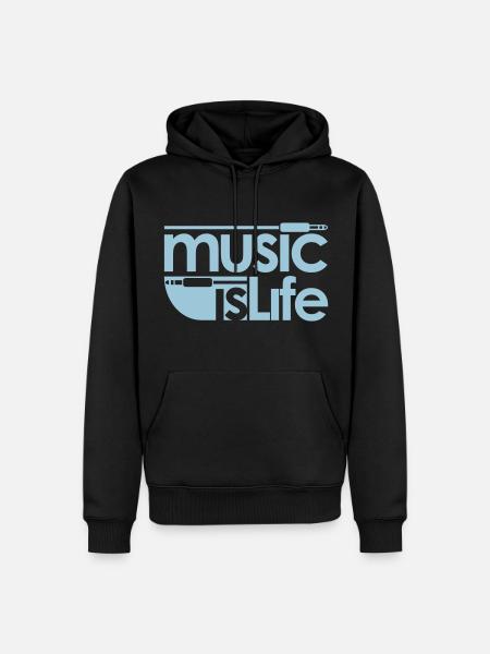 musiclife - Men’s Premium Organic Hoodie - black